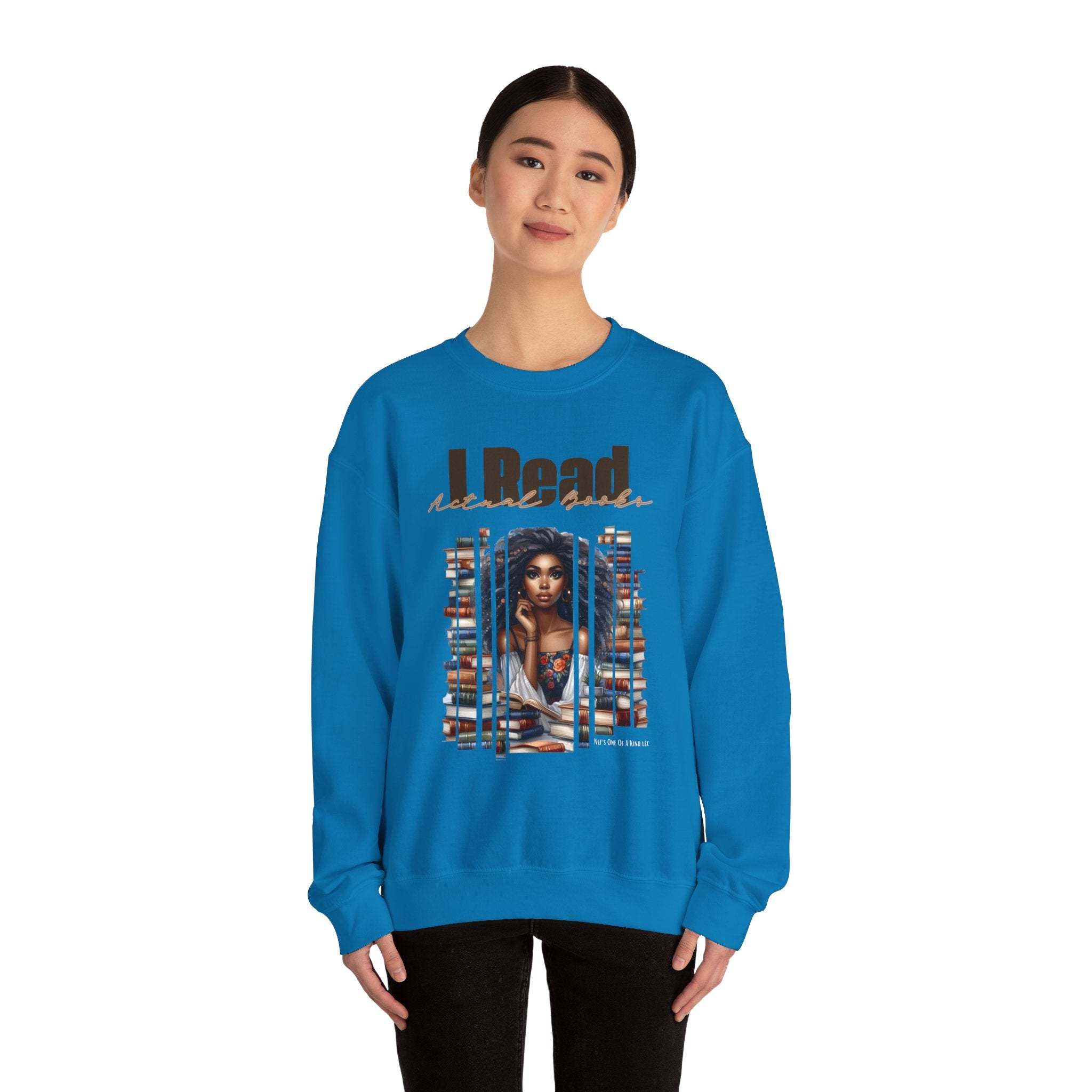 read actual books Unisex Heavy Blend™ Crewneck Sweatshirt